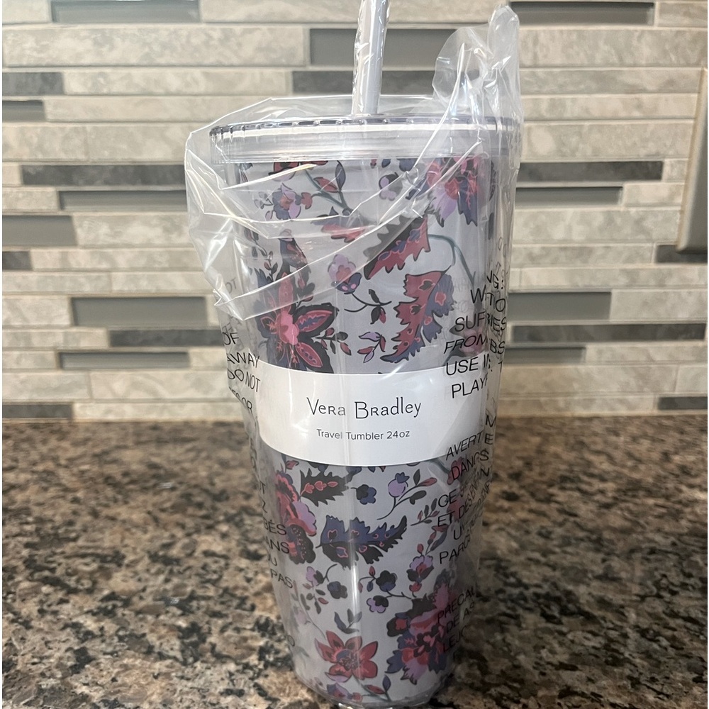 Vera Bradley Travel Tumbler 24oz NWT